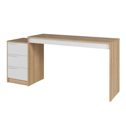 Escritório Completo 3 Portas 3 Gavetas Branco Bko - Brv