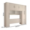 Guarda-Roupa Casal Modulado Diadema 6 Portas 3 Gavetas Branco - Panorama Móveis