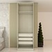 Guarda-Roupa Solteiro Modulado Kalore 2 Portas 3 Gavetas Kalore Areia - Panorama Móveis
