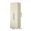 Guarda-Roupa Solteiro Modulado Kalore 2 Portas 3 Gavetas Kalore Areia - Panorama Móveis
