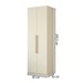 Guarda-Roupa Solteiro Modulado Kalore 2 Portas 3 Gavetas Kalore Areia - Panorama Móveis
