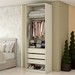 Guarda-Roupa Solteiro Modulado Kalore 2 Portas 3 Gavetas Kalore Areia - Panorama Móveis