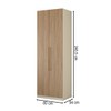 Guarda-Roupa Solteiro Modulado Kalore 2 Portas 3 Gavetas Kalore Areia/Jequitibá - Panorama Móveis