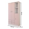 Guarda-Roupa Infantil Prince 3 Portas 2 Gavetas Rosa - Panorama Móveis