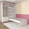 Guarda-Roupa Solteiro Collonia 4 Portas 3 Gavetas Branco/Pink - Panorama Móveis