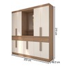 Guarda-Roupa Casal Joel 10 Portas 3 Gavetas com Espelho Nature/Off White - Panorama Móveis