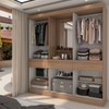 Guarda-Roupa Casal Joel 10 Portas 3 Gavetas com Espelho Nature/Off White - Panorama Móveis