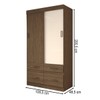 Guarda-Roupa Solteiro Trento 2 Portas 4 Gavetas Flex Castanho Hp/Off White - Panorama Móveis