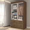 Guarda-Roupa Solteiro Trento 2 Portas 4 Gavetas Flex Castanho Hp/Off White - Panorama Móveis