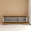 Rack para TV Até 75 Polegadas Aracaju 3 Portas Naturalle/Off White - Panorama Móveis