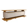 Rack para TV Até 75 Polegadas Aracaju 3 Portas Naturalle/Off White - Panorama Móveis