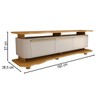 Rack para TV Até 75 Polegadas Aracaju 3 Portas Naturalle/Off White - Panorama Móveis