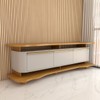 Rack para TV Até 75 Polegadas Aracaju 3 Portas Naturalle/Off White - Panorama Móveis