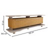 Rack para TV Até 75 Polegadas Aracaju 3 Portas Off White/Naturalle Fresado - Panorama Móveis