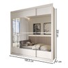 Guarda-Roupa Casal Materra 3 Portas 4 Gavetas com Espelho Branco - Panorama Móveis