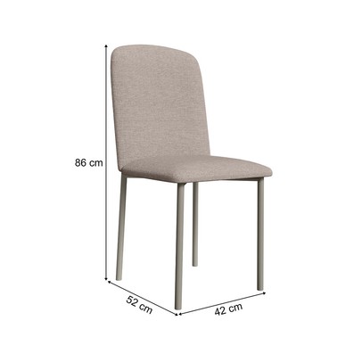 Cadeiras Kit 2 Cadeiras Classic Champagne/Bege - Art Panta