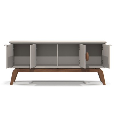 Balcão Buffet Paris 4 Portas Off White/Nature - Tebarrot