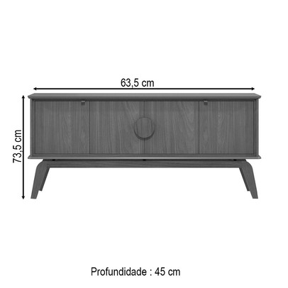 Balcão Buffet Paris 4 Portas Off White/Nature - Tebarrot