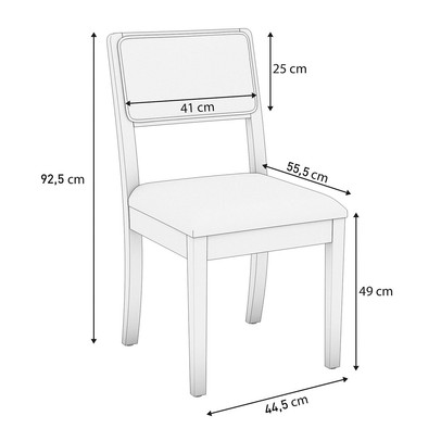 Mesa de Jantar 8 Lugares Loane com Vidro Madeira Maciça Preto/Titanio - Kappesberg