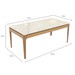 Mesa de Jantar 8 Lugares Loane com Vidro Madeira Maciça Off White/Fendi - Kappesberg
