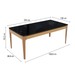 Mesa de Jantar 8 Lugares Loane com Vidro Madeira Maciça Preto/Titânio - Kappesberg