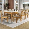 Mesa de Jantar 8 Lugares Loane com Vidro Madeira Maciça Off White/Fendi  - Kappesberg