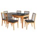Mesa de Jantar 6 Lugares Avenna com Vidro Madeira Maciça Preto/Titanio - Kappesberg