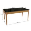 Mesa de Jantar 6 Lugares Avenna com Vidro Madeira Maciça Preto/Titanio - Kappesberg