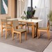 Mesa de Jantar 6 Lugares Thalia com Vidro Madeira Maciça Off White/Capuccino - Kappesberg