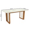Mesa de Jantar 6 Lugares Thalia com Vidro Madeira Maciça Off White/Capuccino - Kappesberg