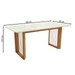 Mesa de Jantar 6 Lugares Thalia com Vidro Madeira Maciça Off White/Capuccino - Kappesberg