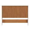 Cabeceira Casal Detroit Ripado Off White/Nature - Tebarrot
