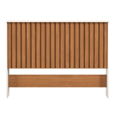 Cabeceira Casal Detroit Ripado Off White/Nature - Tebarrot