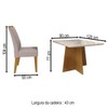 Mesa de Jantar 4 Lugares Evora com Vidro Nature/Bege - Art Panta