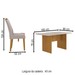 Mesa de Jantar 6 Lugares Cairo Evora com Vidro Nature/Bege - Art Panta