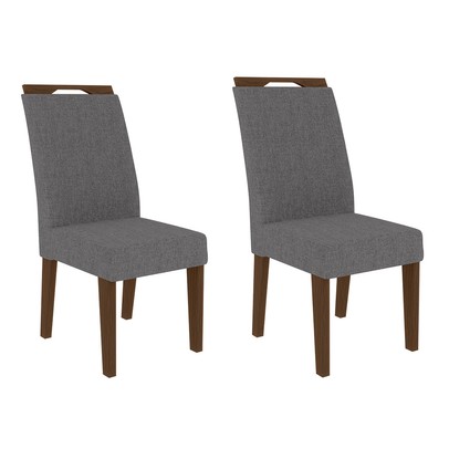 Cadeiras Kit 2 Cadeiras Evora Freijó/Cinza - Art Panta