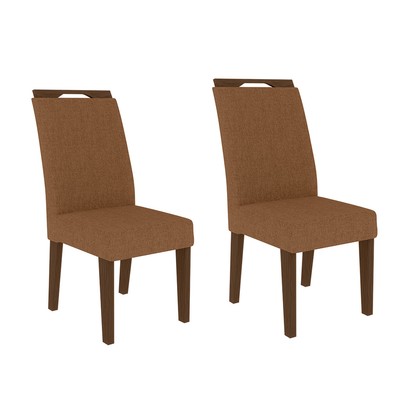 Cadeiras Kit 2 Cadeiras Evora Freijó/Marrom - Art Panta