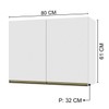 Armário Aéreo Cozinha 80 Cm 2 Portas 6123.35 Branco - Indekes