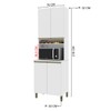 Torre Quente 4 Portas 3 Prateleiras Branco - Indekes