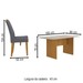 Mesa de Jantar 6 Lugares Cairo Evora com Vidro Nature/Cinza - Art Panta