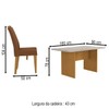 Mesa de Jantar 6 Lugares Cairo Evora com Vidro Nature/Marrom - Art Panta