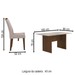 Mesa de Jantar 6 Lugares Cairo Evora com Vidro Freijo/Bege - Art Panta