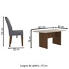 Mesa de Jantar 6 Lugares Cairo Evora com Vidro Freijo/Cinza - Art Panta