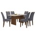 Mesa de Jantar 6 Lugares Cairo Evora com Vidro Freijo/Cinza - Art Panta