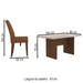 Mesa de Jantar 6 Lugares Cairo Evora com Vidro Freijo/Marrom - Art Panta
