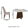 Mesa de Jantar 4 Lugares Evora com Vidro Freijo/Bege - Art Panta