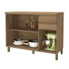 Balcão de Cozinha para Pia 120 Cm 3 Portas 2 Gavetas Castani 6123.17 - Indékes