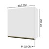 Armário Aéreo Cozinha 60 Cm 1 Porta 6123.13 Branco - Indekes