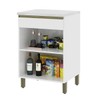 Armário de Cozinha 60 Cm 1 Porta 1 Gaveta 6123.12 Branco - Indékes