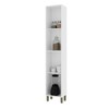 Paneleiro 2 Portas 3 Prateleiras Branco - Indékes